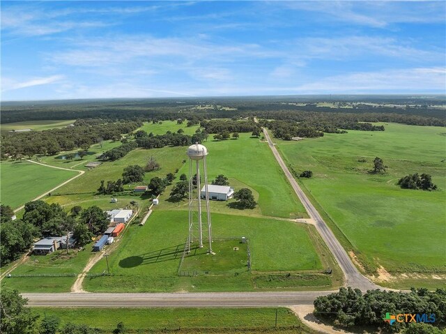 drone / aerial view featuring a rural view