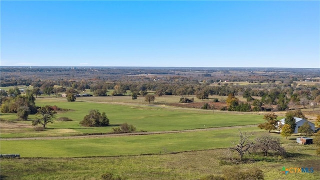 drone / aerial view featuring a rural view