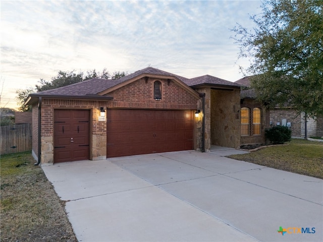 view of front of house featuring a garage