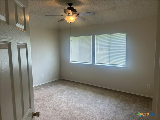 3502 Levy Ln, Killeen, TX 76542 - carpeted empty room with ceiling fan and a textured ceiling