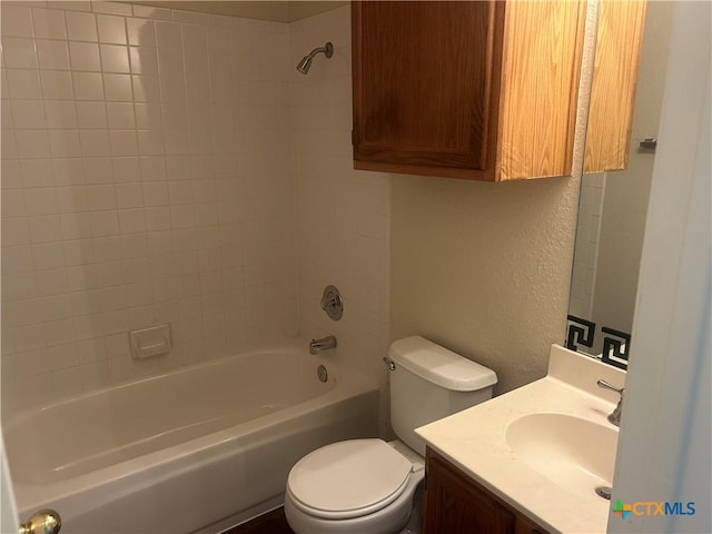 3502 Levy Ln, Killeen, TX 76542 - full bathroom featuring vanity, shower / bath combination, and a textured wall