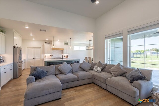 4324 Cedar Creek Rd, Temple, TX 76504 - living room featuring light wood-style floors and recessed lighting