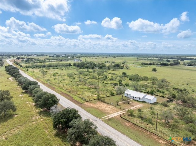 aerial view with a rural view