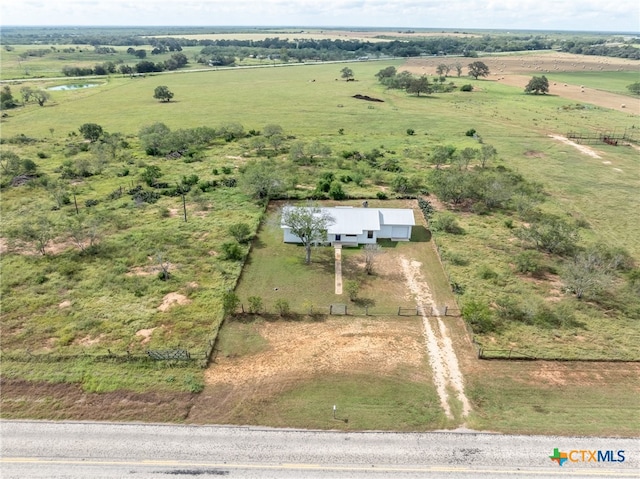 bird's eye view with a rural view