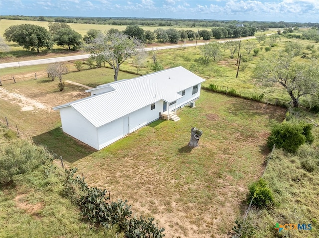 drone / aerial view featuring a rural view