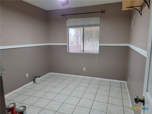 view of tiled spare room