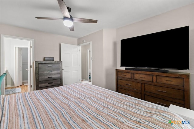 1301 Chapel Creek Rd, Waco, TX 76712 - bedroom with a ceiling fan