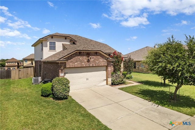 6804 Bayberry Dr, Killeen, TX 76542 - view of front of home with brick siding, concrete driveway, a shingled roof, and a garage