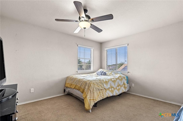 6804 Bayberry Dr, Killeen, TX 76542 - bedroom featuring carpet flooring and ceiling fan