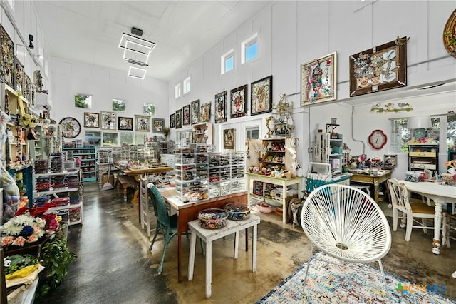 913 Southridge Rd, Salado, TX 76571 - miscellaneous room with a high ceiling and concrete floors
