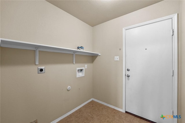 824 Starlight Dr, Temple, TX 76502 - washroom featuring hookup for a washing machine, hookup for an electric dryer, baseboards, and hookup for a gas dryer