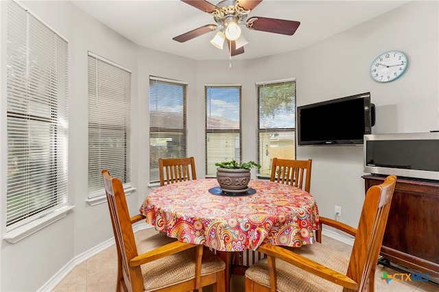 1207 Old Homestead, Seguin, TX 78155 - dining area featuring ceiling fan and light tile patterned floors