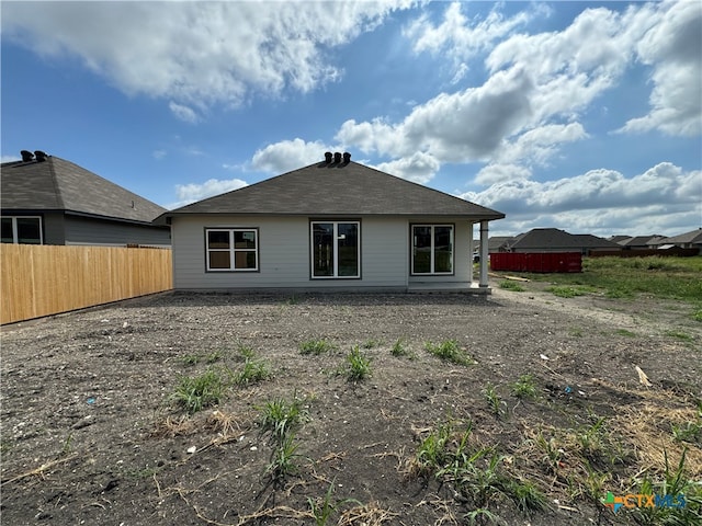 view of rear view of property