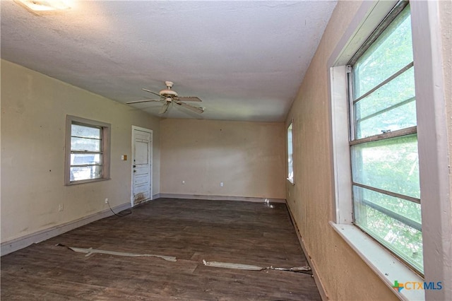 202 Margaret Lee St, Copperas Cove, TX 76522 - spare room featuring wood finished floors, a ceiling fan, and a textured ceiling