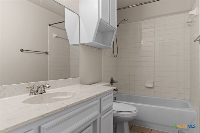 3102 Wisteria Ln, Killeen, TX 76549 - full bath with vanity,  shower combination, and tile patterned floors