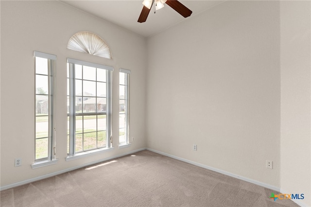 3102 Wisteria Ln, Killeen, TX 76549 - empty room featuring light carpet and ceiling fan