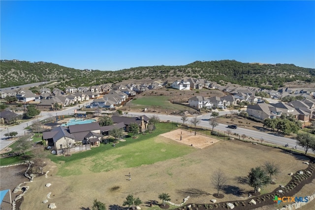 aerial view featuring a residential view