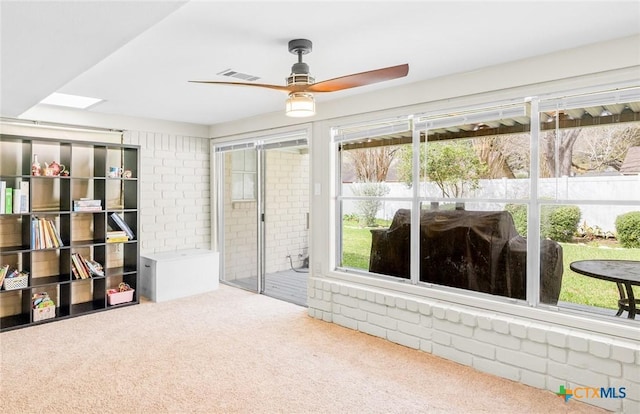 114 Berkshire Ln, Victoria, TX 77904 - sitting room with carpet flooring and a ceiling fan