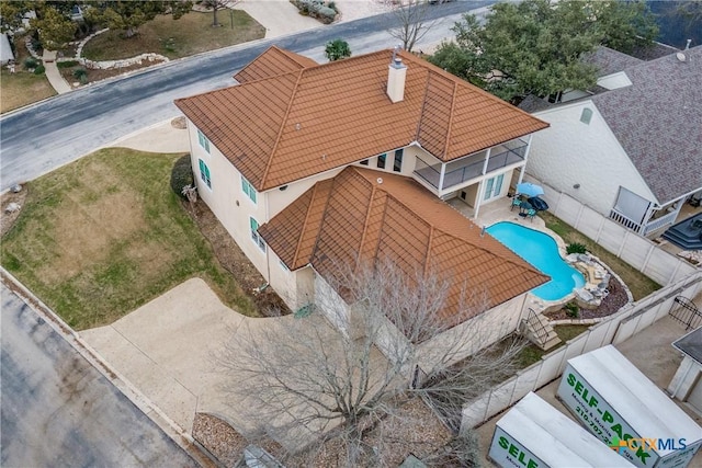 birds eye view of property