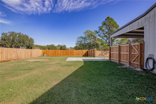 view of yard featuring a patio area