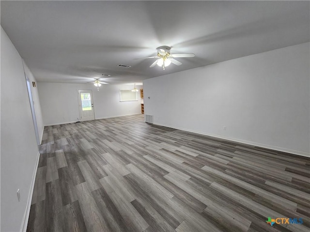 spare room with hardwood / wood-style flooring