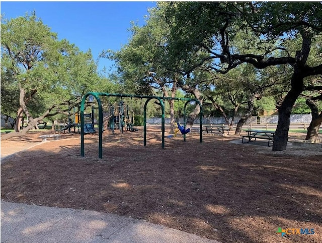 view of community jungle gym