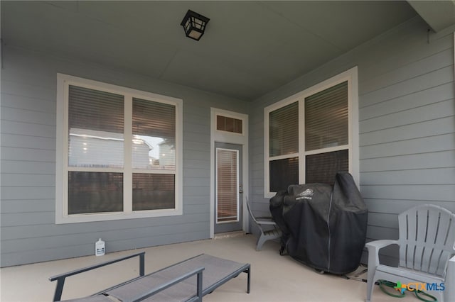 view of patio featuring area for grilling