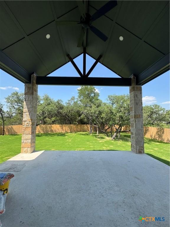 5903 Whippoorwill Rd, Temple, TX 76502 - view of patio / terrace with ceiling fan