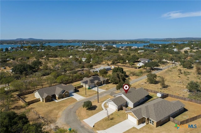 1512 Stonecrest Dr, Granite Shoals, TX 78654 - aerial view of residential area featuring a large body of water