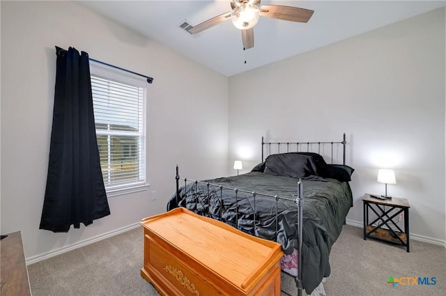 1512 Stonecrest Dr, Granite Shoals, TX 78654 - carpeted bedroom featuring baseboards and ceiling fan