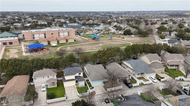 drone / aerial view featuring a residential view