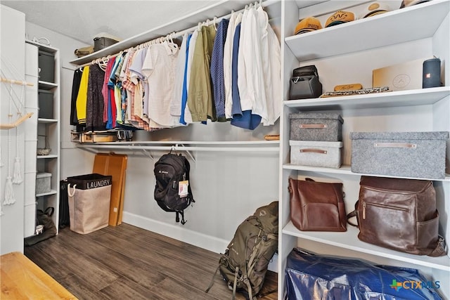 2201 Fuller Ln, Harker Heights, TX 76548 - walk in closet featuring wood finished floors