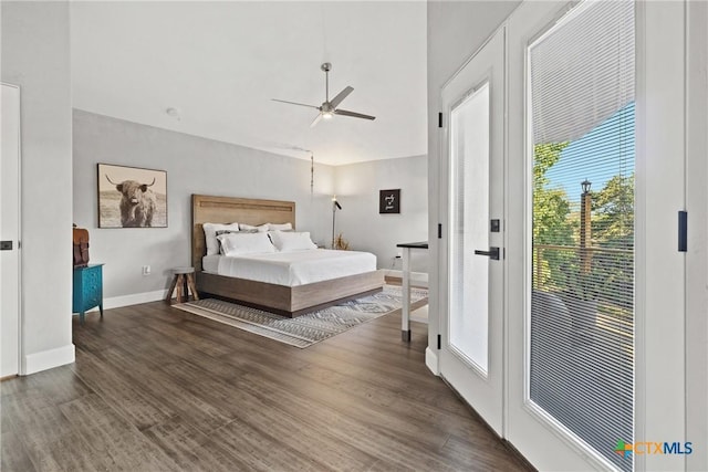 2201 Fuller Ln, Harker Heights, TX 76548 - bedroom with multiple windows, wood finished floors, and ceiling fan