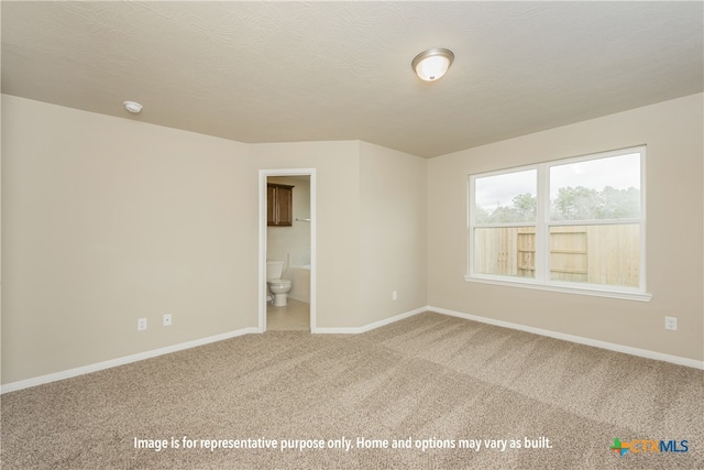 empty room featuring a textured ceiling and carpet floors