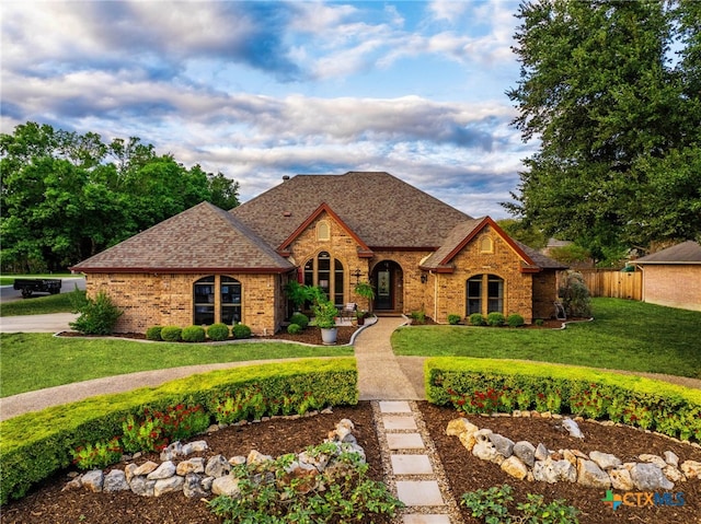 view of front of house featuring a front yard