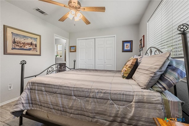 504 Surghnor St, Belton, TX 76513 - bedroom featuring a closet and a ceiling fan