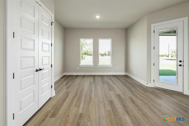 interior space featuring light hardwood / wood-style floors