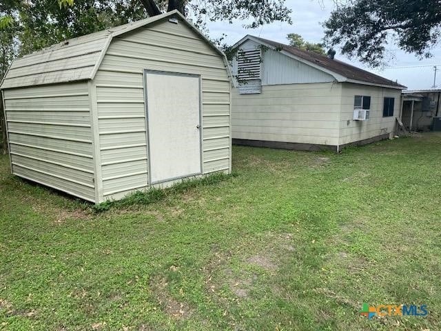 view of shed