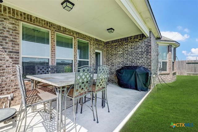 view of patio with grilling area