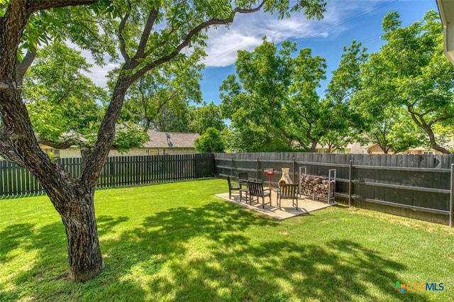 view of yard featuring a patio