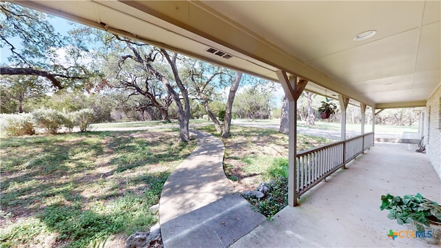 view of patio / terrace featuring a porch