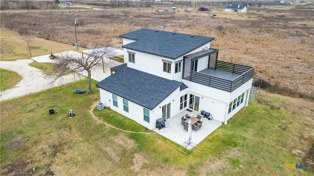 drone / aerial view featuring a rural view