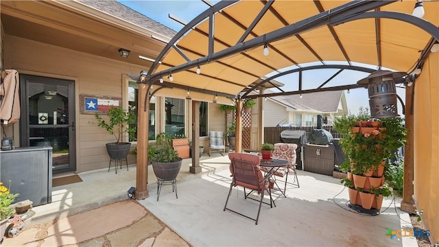 3616 Blue Cloud Dr, New Braunfels, TX 78130 - view of patio / terrace with outdoor dining area and a pergola