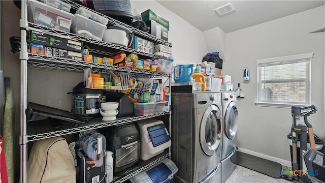 3616 Blue Cloud Dr, New Braunfels, TX 78130 - washroom featuring washer and dryer and baseboards