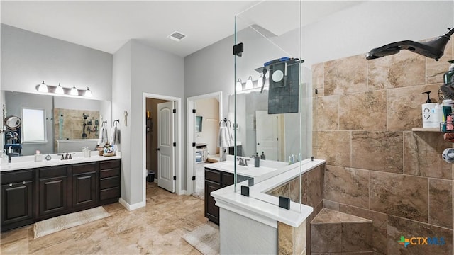 3616 Blue Cloud Dr, New Braunfels, TX 78130 - full bath featuring walk in shower and vanity