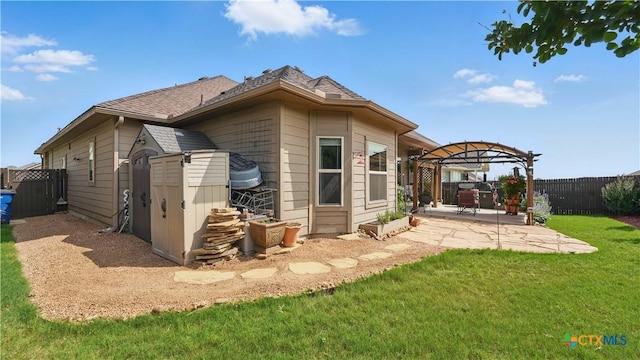 3616 Blue Cloud Dr, New Braunfels, TX 78130 - back of property with a patio and a pergola