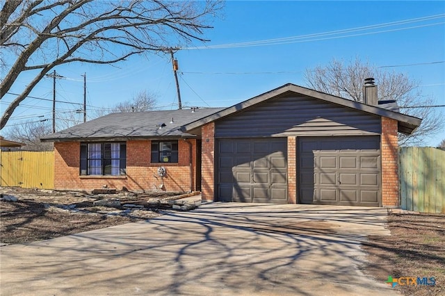 ranch-style house with a garage