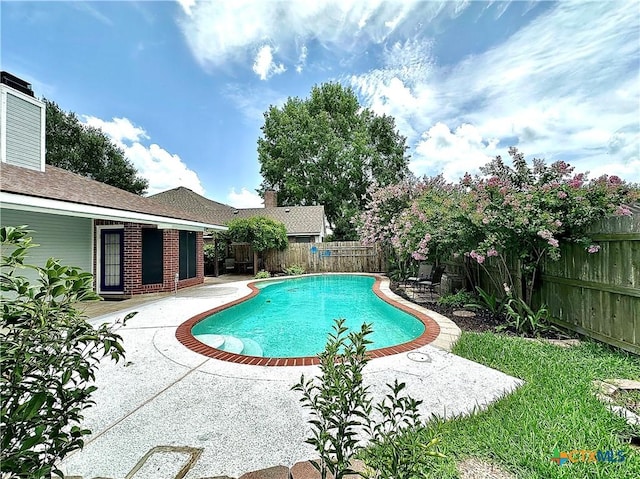 209 Westbrook Dr, Victoria, TX 77904 - view of pool with a fenced backyard and a patio