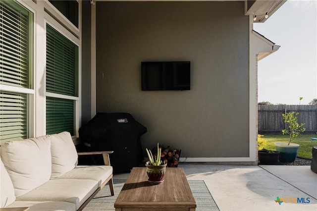 110 Terra Vista Ranch Rd, Victoria, TX 77904 - view of patio featuring an outdoor living space and grilling area