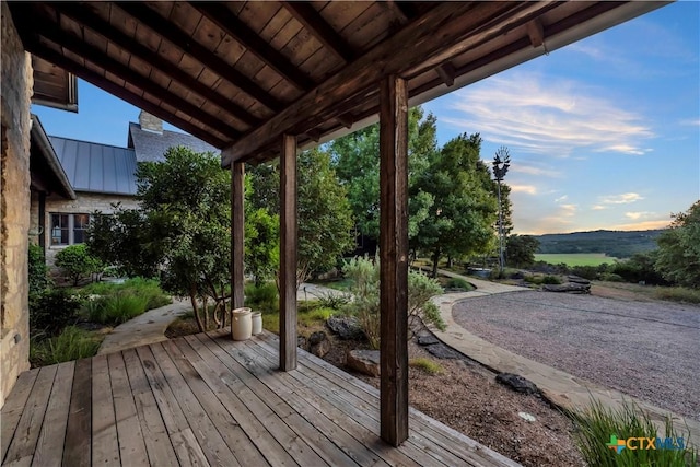 view of wooden terrace